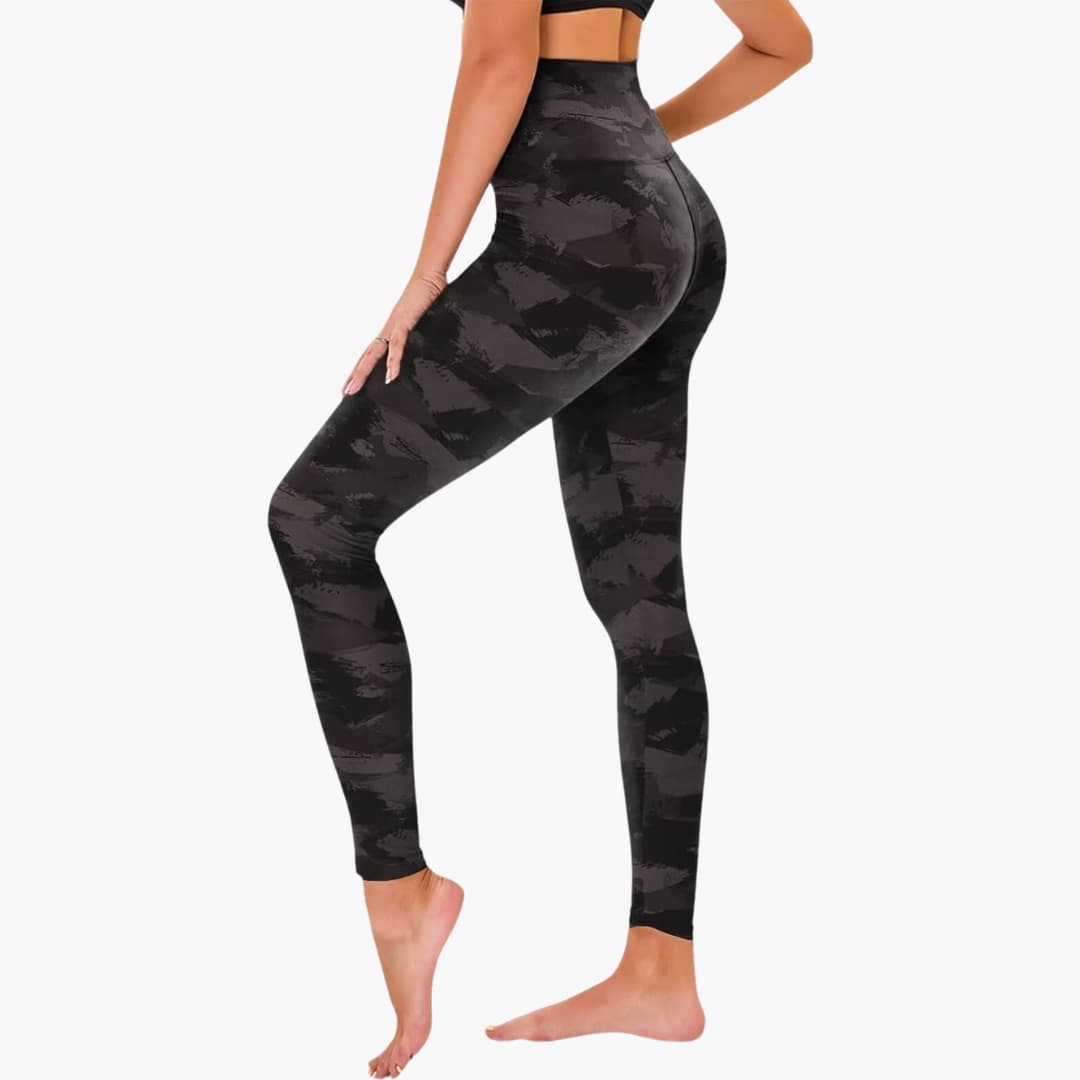 Leggings pour femmes avec motif léopard et taille haute en matière extensible