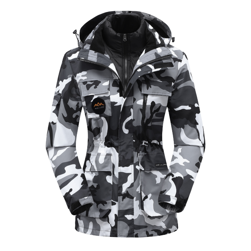 Veste de ski femme avec capuche | Veste d'extérieur sportive pour l'hiver