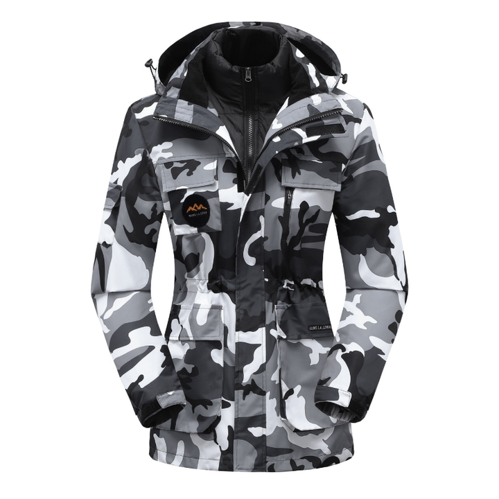 Veste de ski femme avec capuche | Veste d'extérieur sportive pour l'hiver