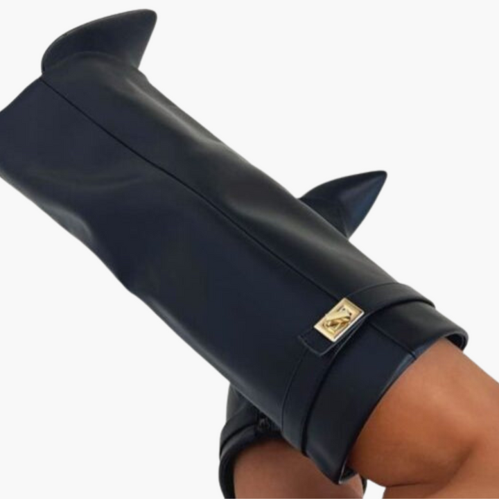 Bottes pour femmes à hauteur de genou avec boucle - Bottes élégantes