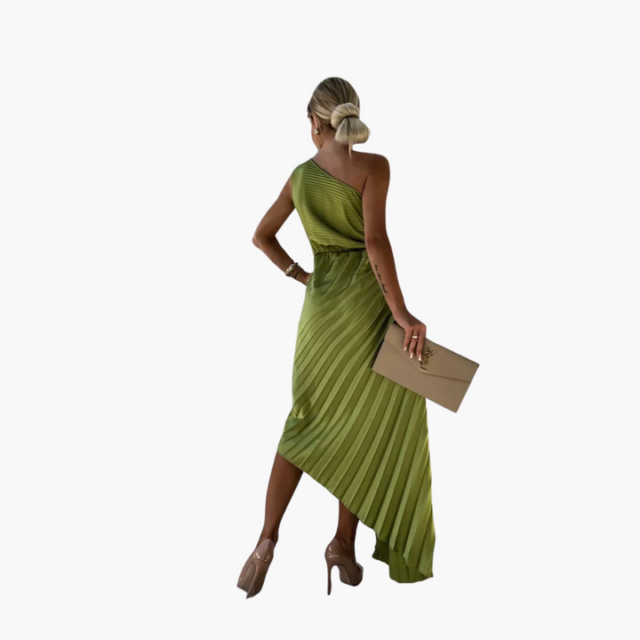 Robe midi romantique pour femmes – Appliques florales 3D