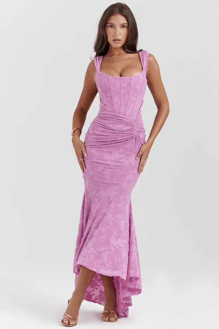 Annika | Robe Maxi Corset Femme Volants – Élégante Robe Maxi Corset 2026