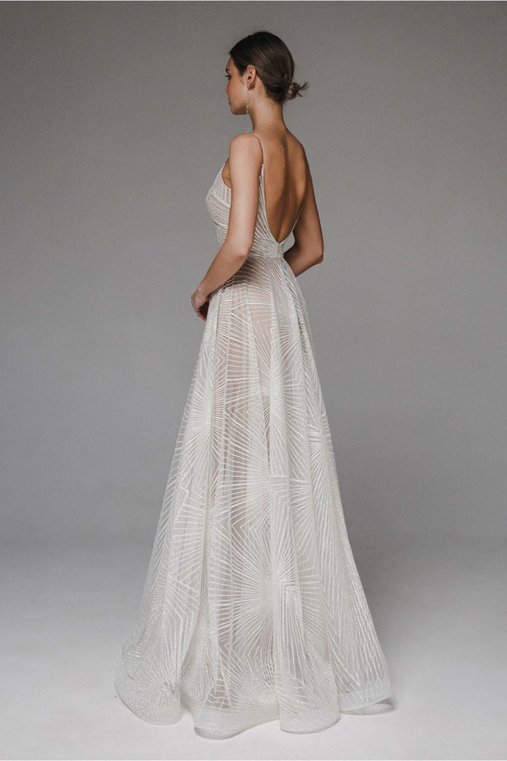 Thalassa - Robe de soirée élégante en maxi longueur avec paillettes