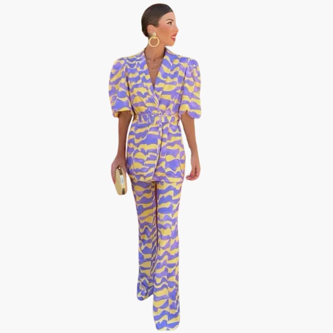 Ensemble Femme 2 pièces - Tenue de loisirs élégante en tissu doux