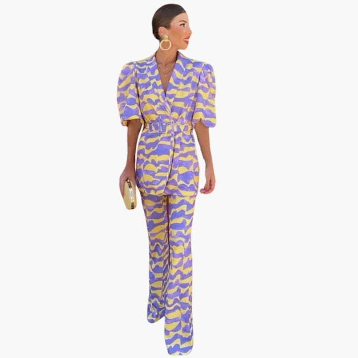 Ensemble Femme 2 pièces - Tenue de loisirs élégante en tissu doux