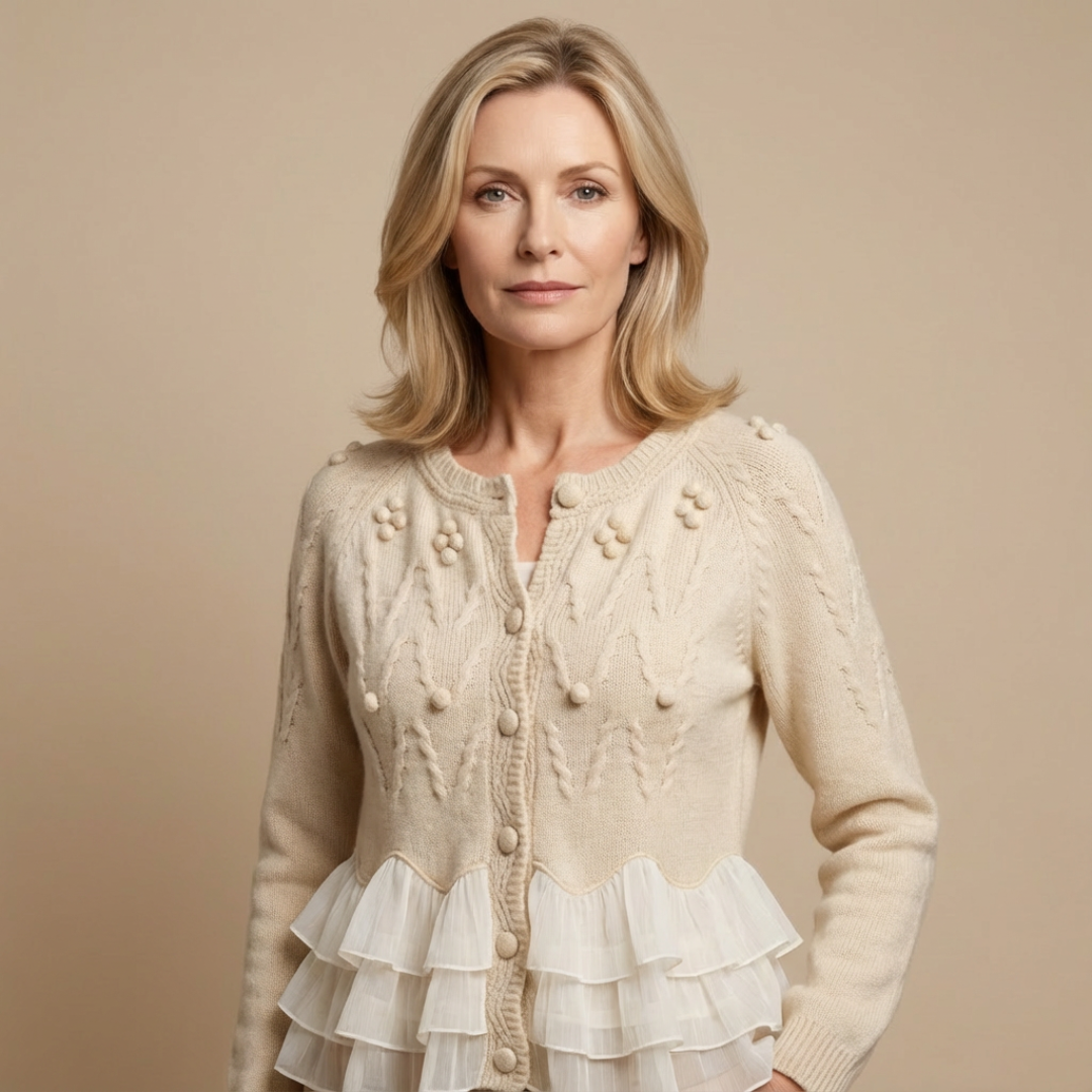 Paula | Élégant gilet pour femmes avec volants délicats