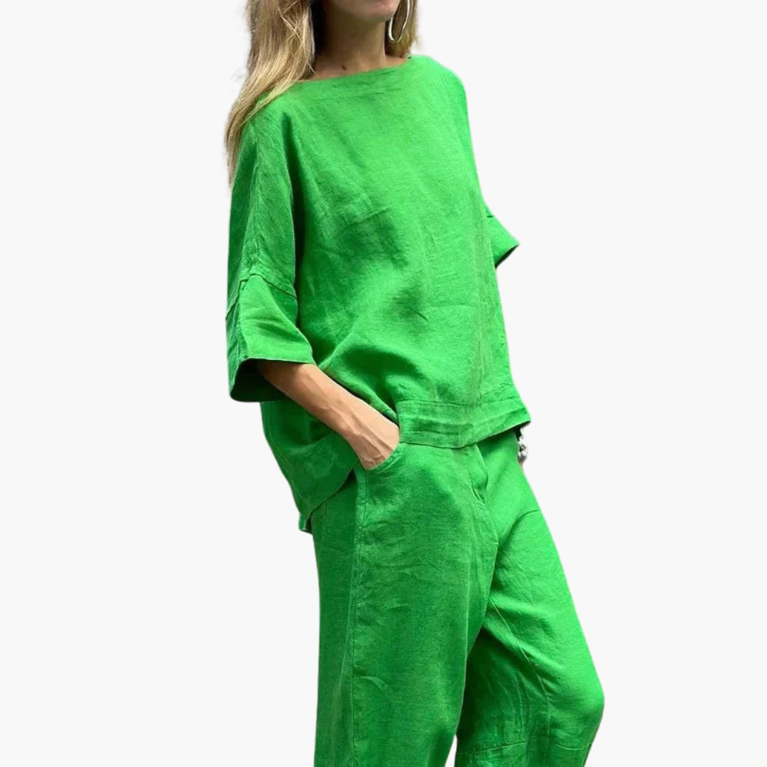 Ensemble Deux-Pièces Femme - Crop Top & Pantalon Court pour l'Été