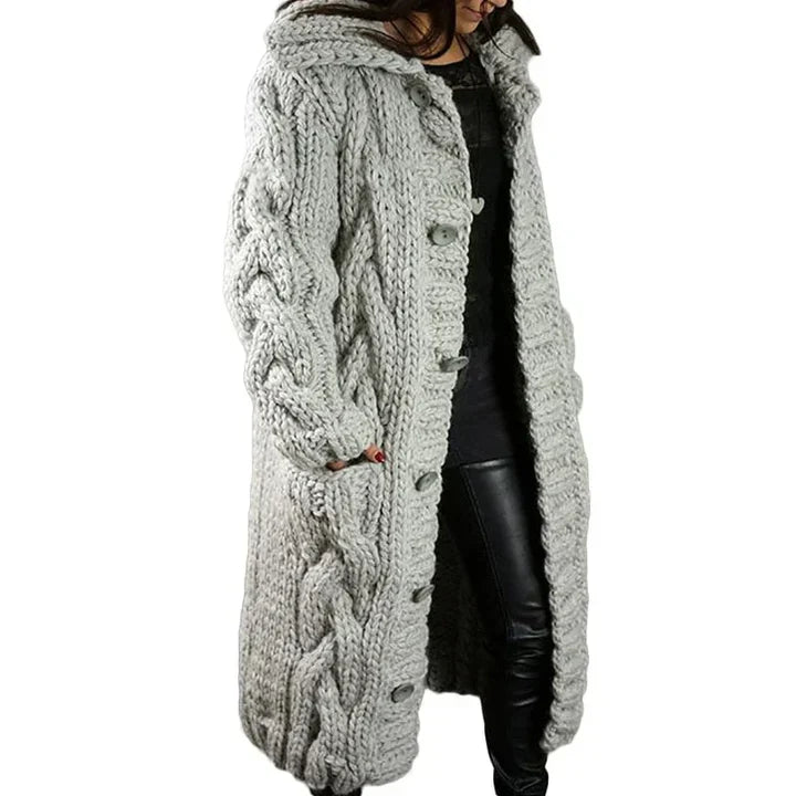 Veste en tricot longue et stylée pour femmes