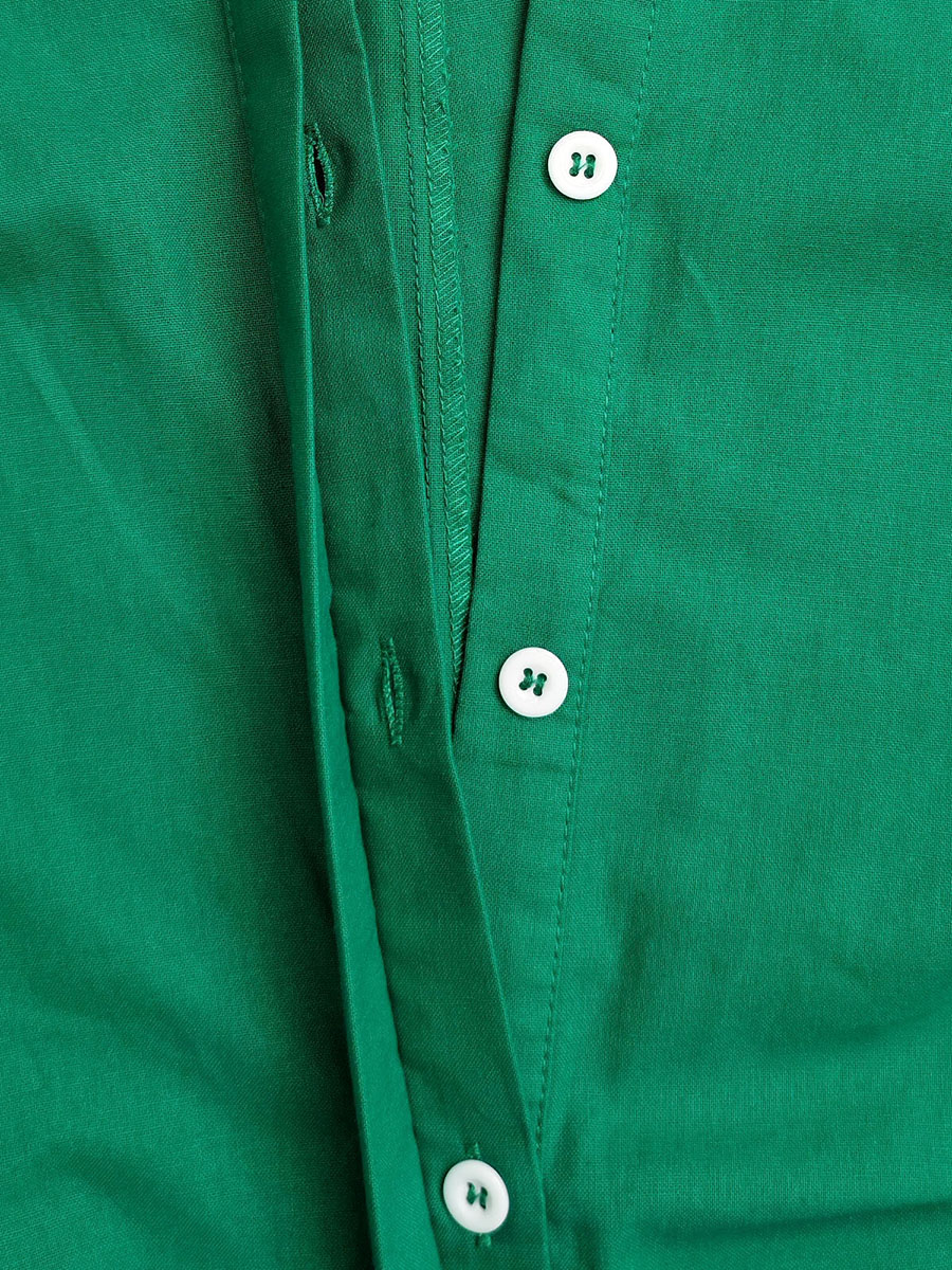 Combinaison boutonnée à jambes larges, sans manches, à col montant, couleur unie