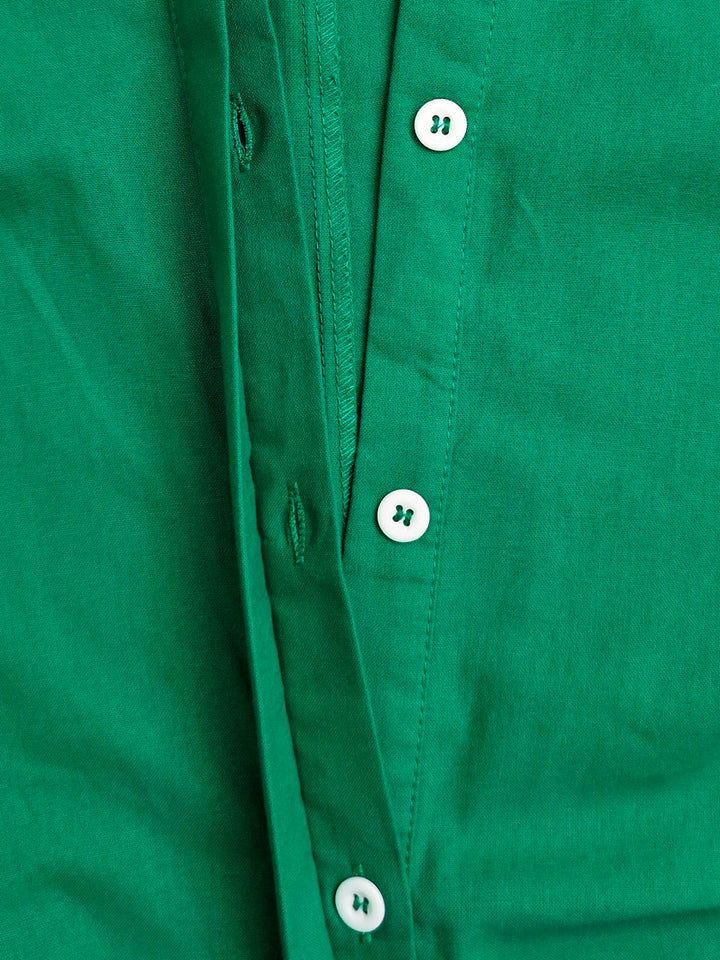 Combinaison boutonnée à jambes larges, sans manches, à col montant, couleur unie