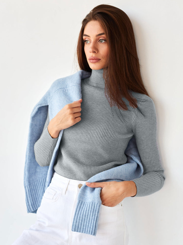 Pull à col roulé classique pour femmes | Décontracté