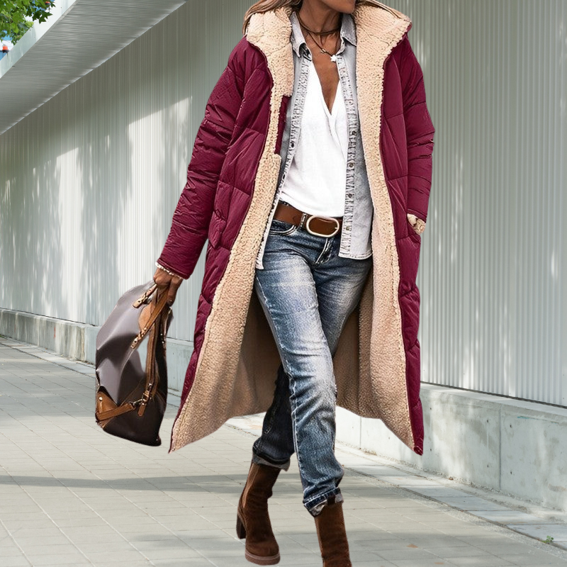 Veste d'hiver Femme Longue | Avec Capuche et Poches