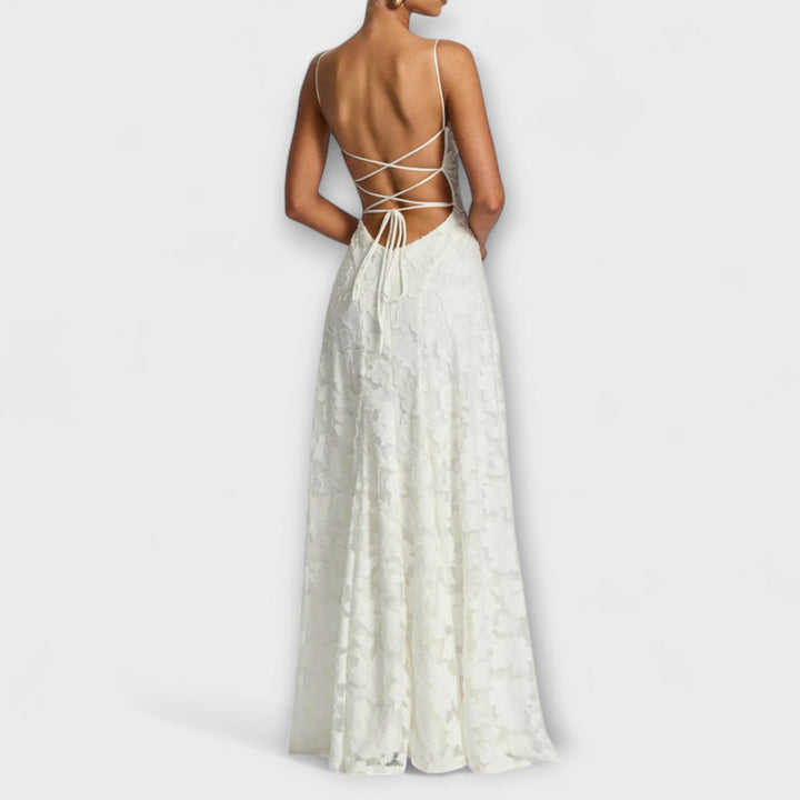 Emberly - Robe maxi en jacquard élégante pour des occasions spéciales