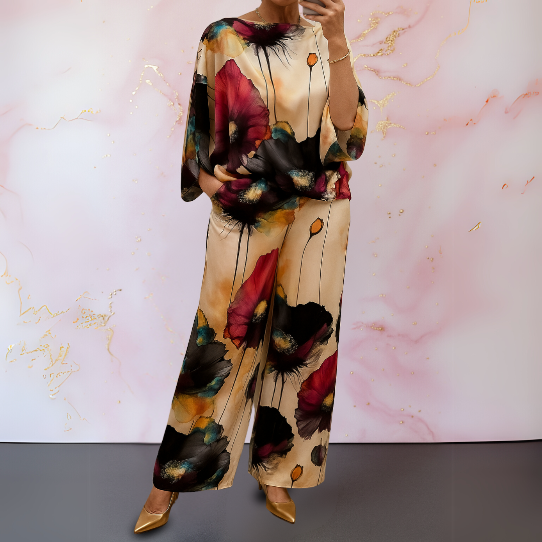 Moniek™ | Ensemble pour femmes en satin à deux pièces