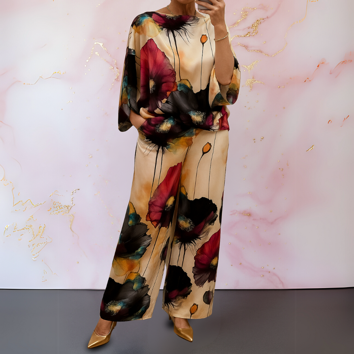 Moniek™ | Ensemble pour femmes en satin à deux pièces