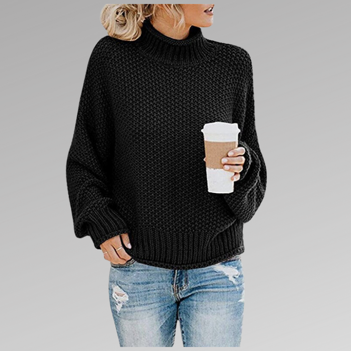 Pull en tricot confortable pour femmes | Col roulé