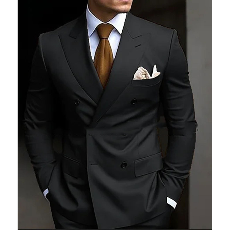 Costume de mariage pour homme à double boutonnage avec six boutons | Élégant