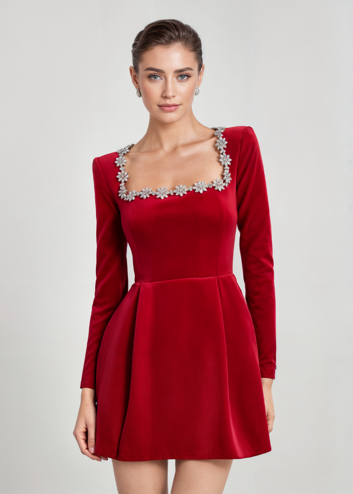 Violet | Robe Mini en Velours