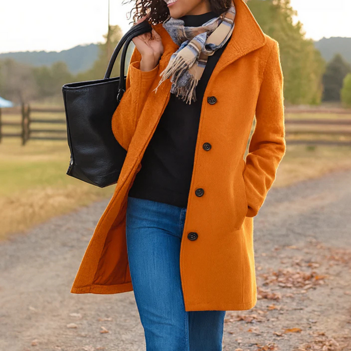 Elena | Manteau Classique à Boutons pour Femmes