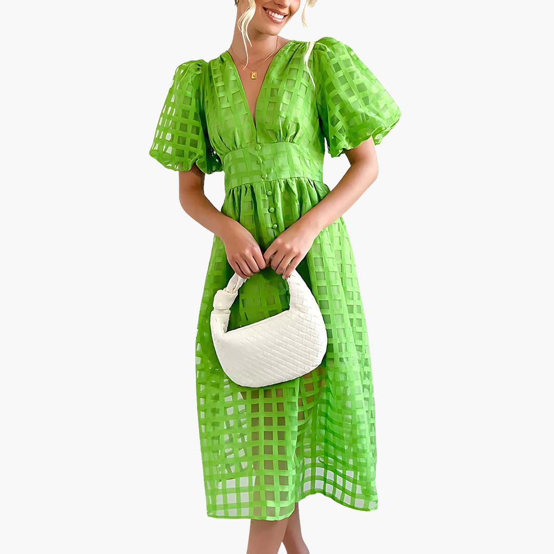 Robe midi élégante pour femmes - Robe chic d'été