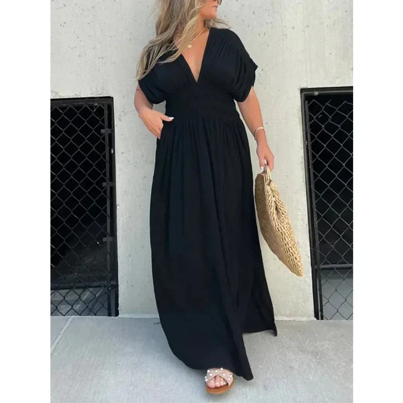 Tara | Robe maxi à décolleté en V