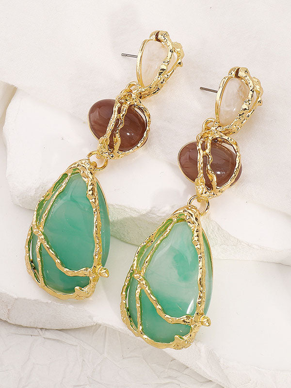 Boucles d'oreilles pendantes géométriques