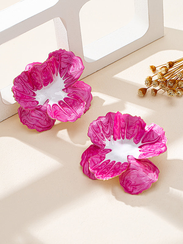 Boucles d'oreilles géométriques en forme de fleur