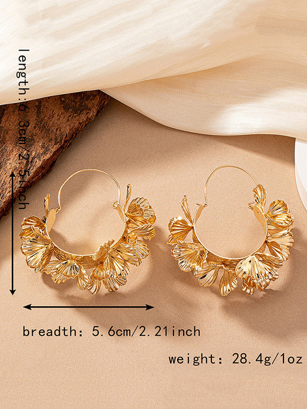 Boucles d'oreilles pendantes en forme de fleur