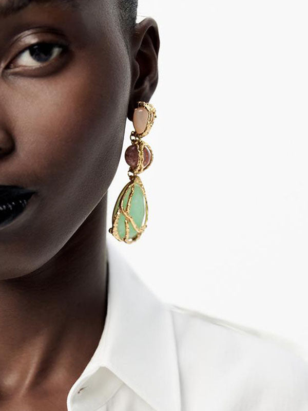 Boucles d'oreilles pendantes géométriques