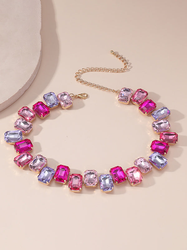 Collier à chaîne, couleur contrastée
