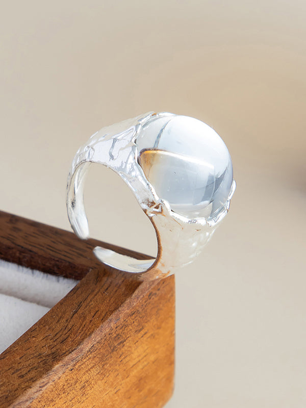 Bague géométrique à strass
