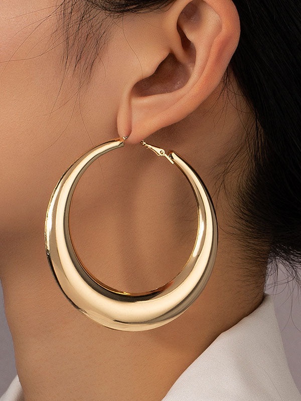 Boucles d'oreilles géométriques couleur unie