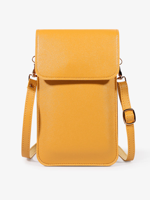 Sac à bandoulière en PU simple de couleur unie