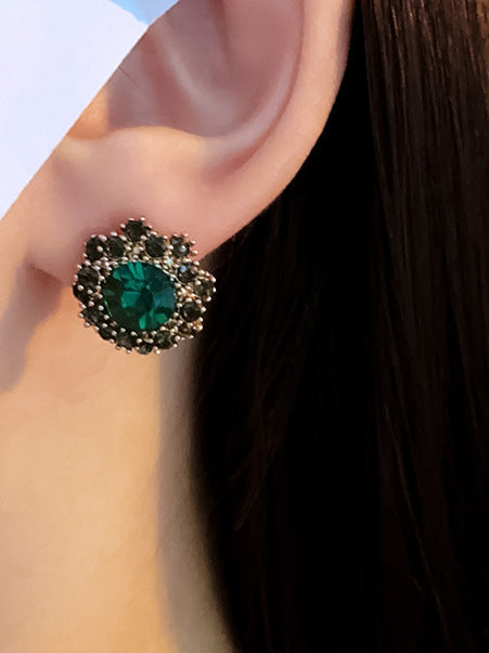 Boucles d'oreilles géométriques à strass