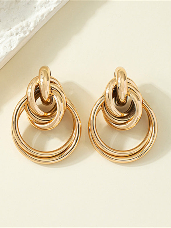 Boucles d'oreilles pendantes géométriques