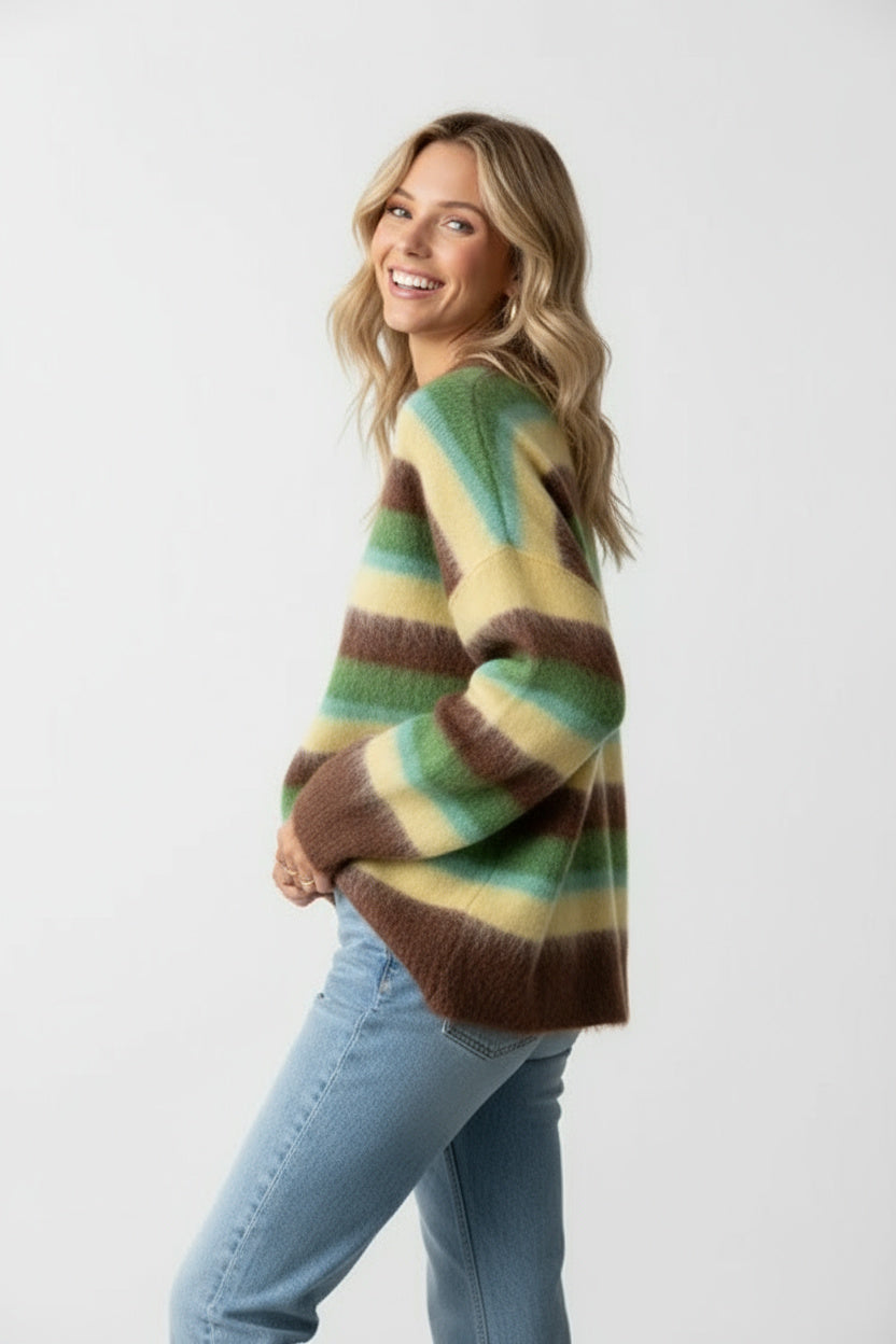 Mikah | Pull en Tricot Rayé pour Femmes