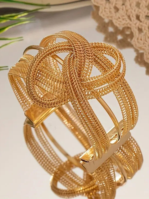Chaînes Accessoires de bracelet superposés entrelacés géométriques