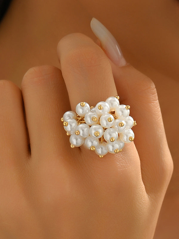 Bague géométrique en forme de fleur