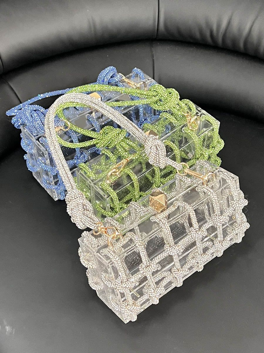 Sac besace brillant géométrique