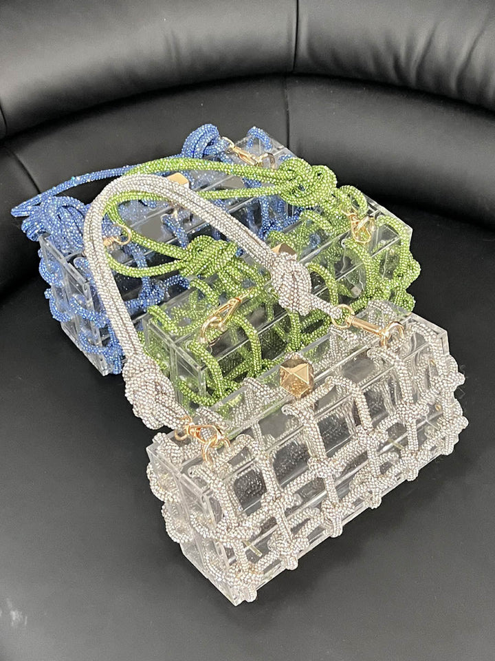 Sac besace brillant géométrique