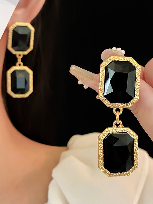 Boucles d'oreilles pendantes géométriques