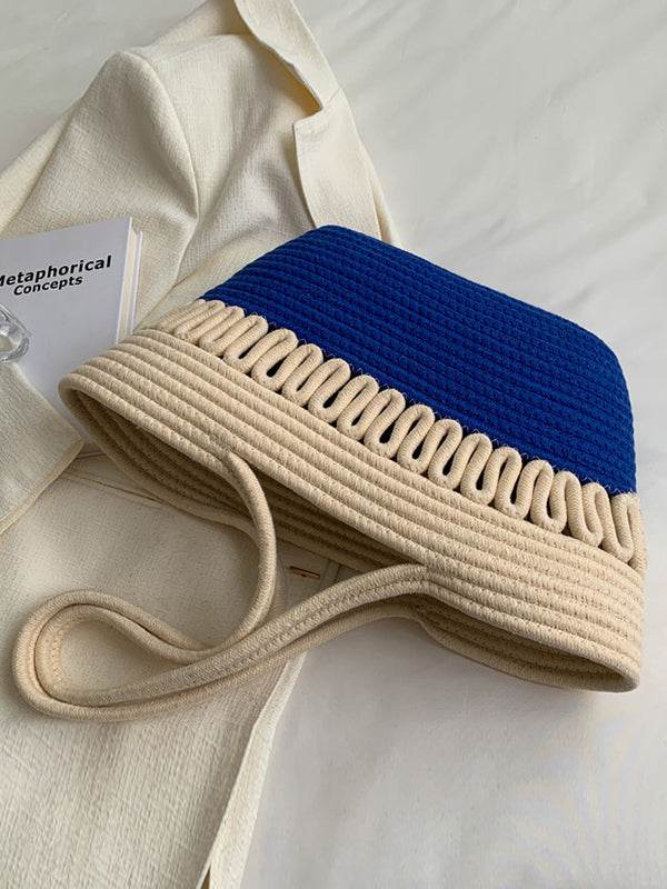 Sac à main ajouré couleur contrastée
