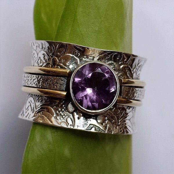 Bague de méditation en cristal bohémien