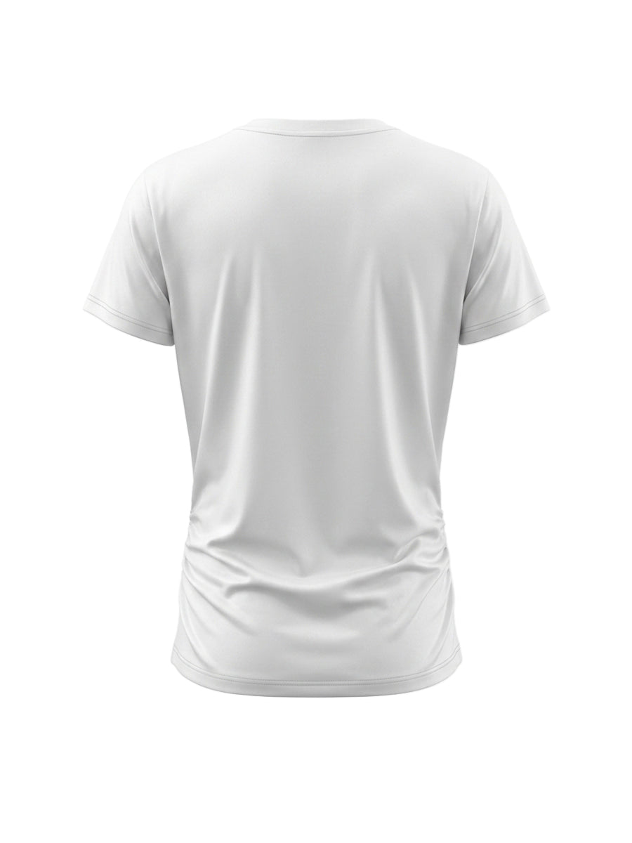 T-shirt imprimé à manches courtes, à col rond, couleur contrastée