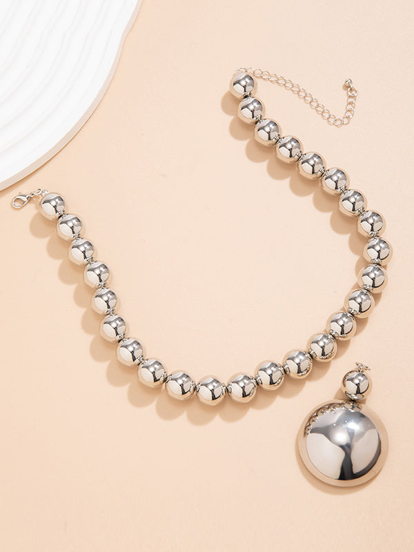 Collier perlé délicat couleur unie