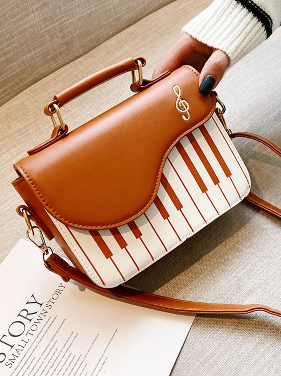 Sac à main géométrique couleur contrastée
