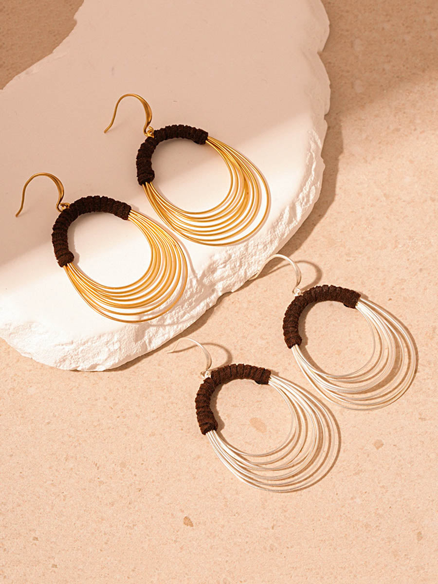 Boucles d'oreilles pendantes géométriques