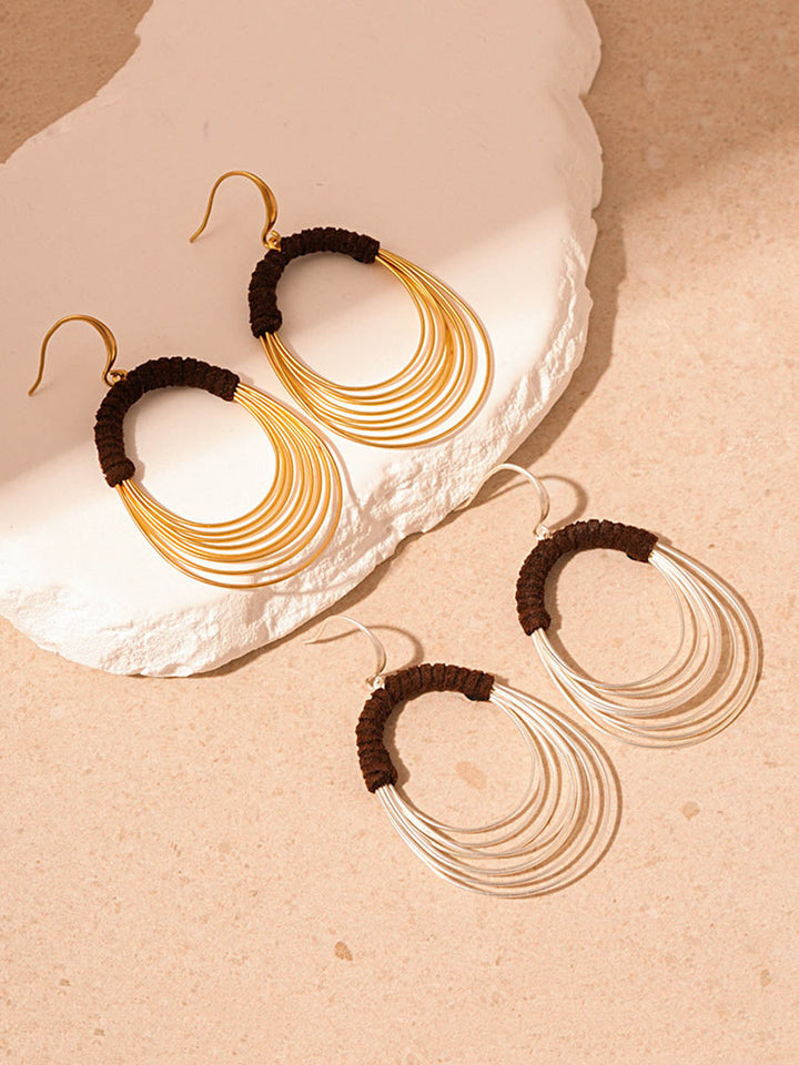 Boucles d'oreilles pendantes géométriques