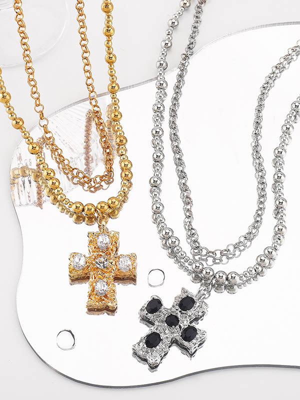 Collier géométrique superposé