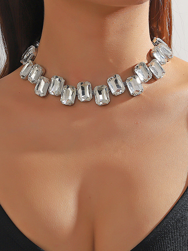 Collier à chaîne, couleur contrastée